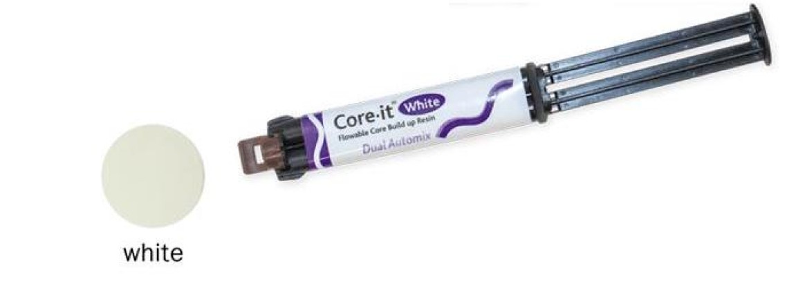 Кор-Ит / Core-It Dual White -Материал композитный фторсодержащий (белый)  (2шпр х 10г), Spident / Корея
